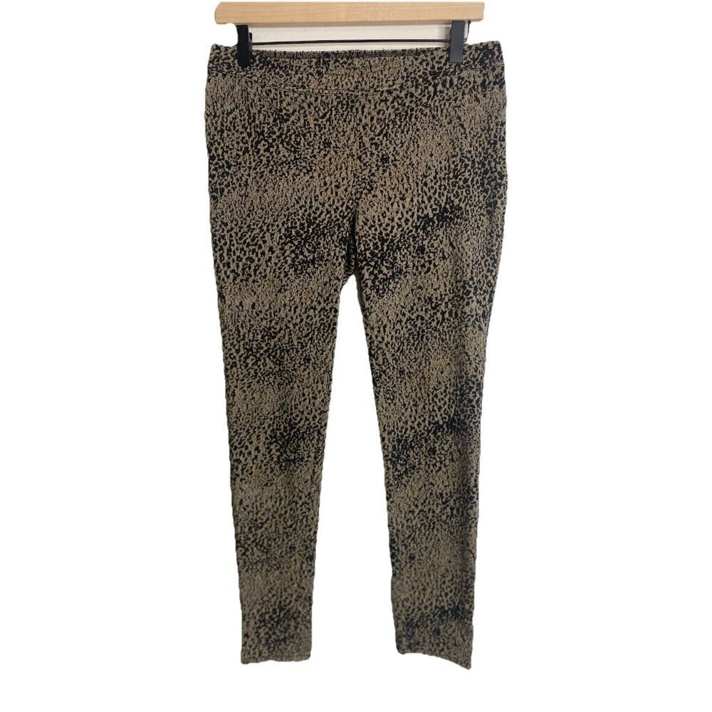 Free People Knit Leggings in Leopard Print Combo Vintage Tan Beige Size SP